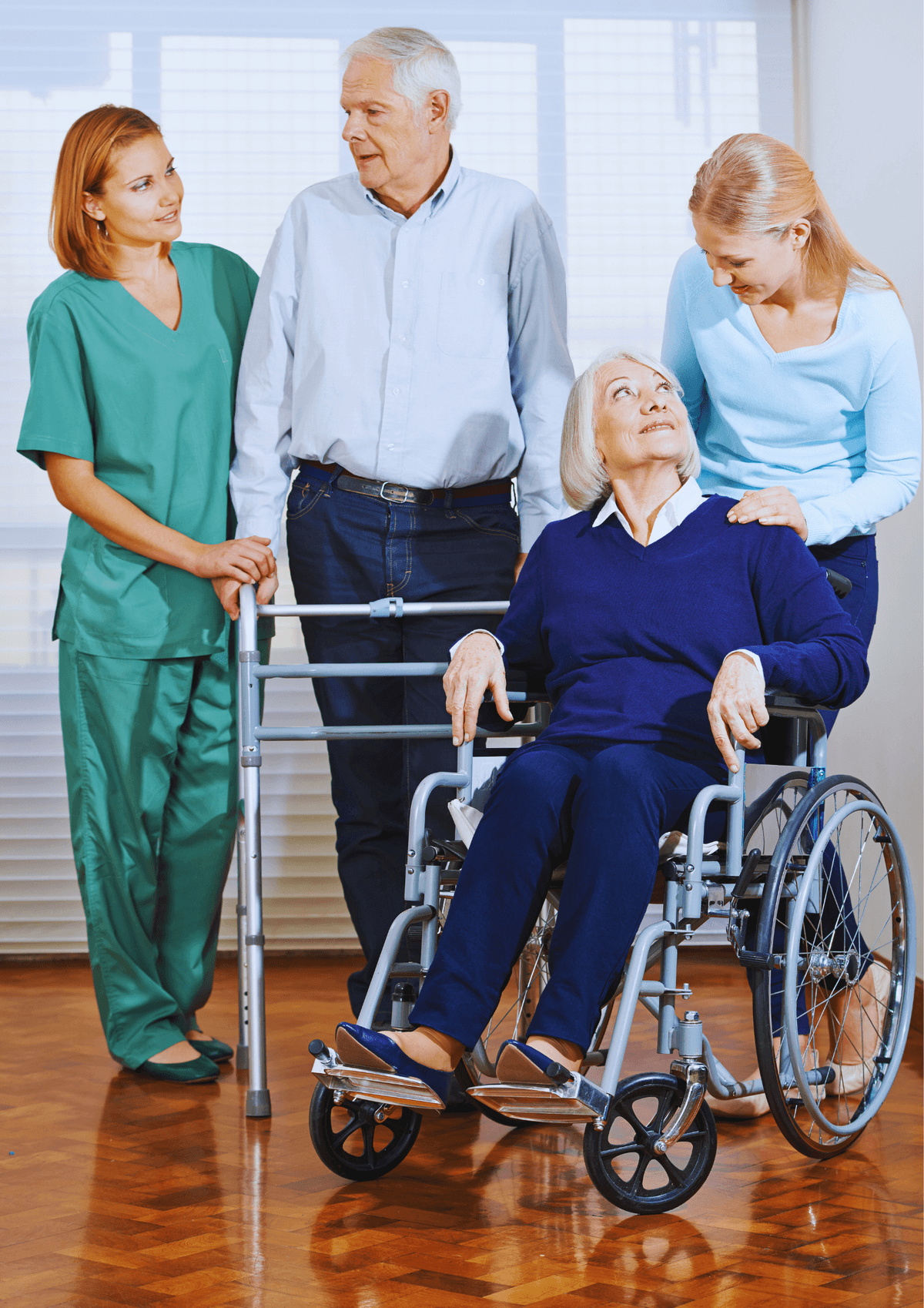 Caring hands providing home care